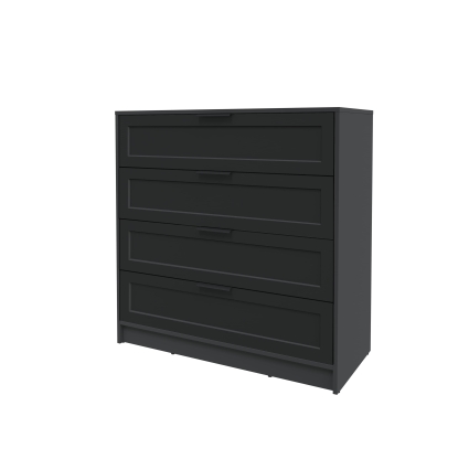 Kомод Тренд КТ-К100 (Антрацит ЛДСП/ Черный ЛМДФ) Ш1000 В1020 Г451 Kомод Тренд КТ-К100 (Антрацит ЛДСП/ Черный ЛМДФ) Ш1000 В1020 Г451